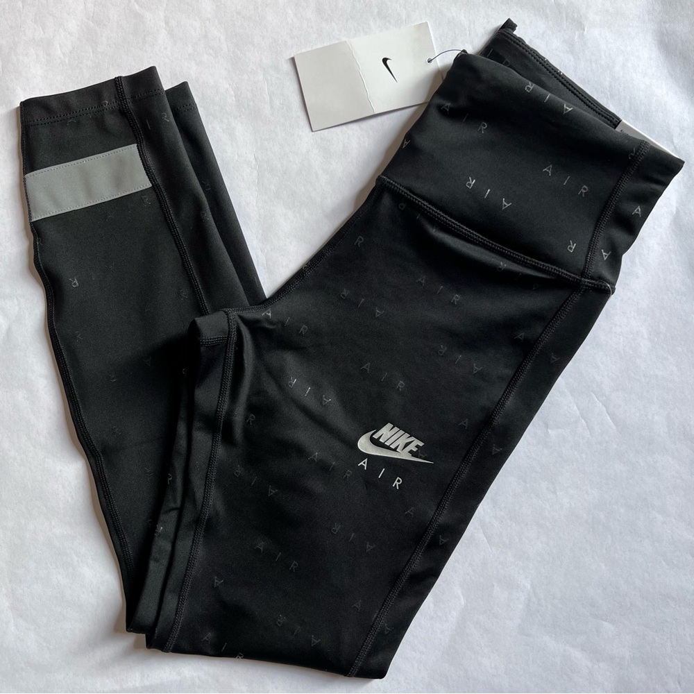 Nike Tight Fit High Rise 7/8 Length Leggings Small Black - Picture 4 of 10